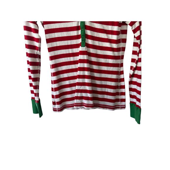 Hanna Andersson Red & White Stripe Henley Pajama Shirt Size XS - Picture 3 of 5